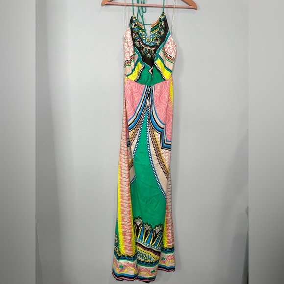 Flying Tomato Halter Bold Maxi Dress (M) - Picture 3 of 12